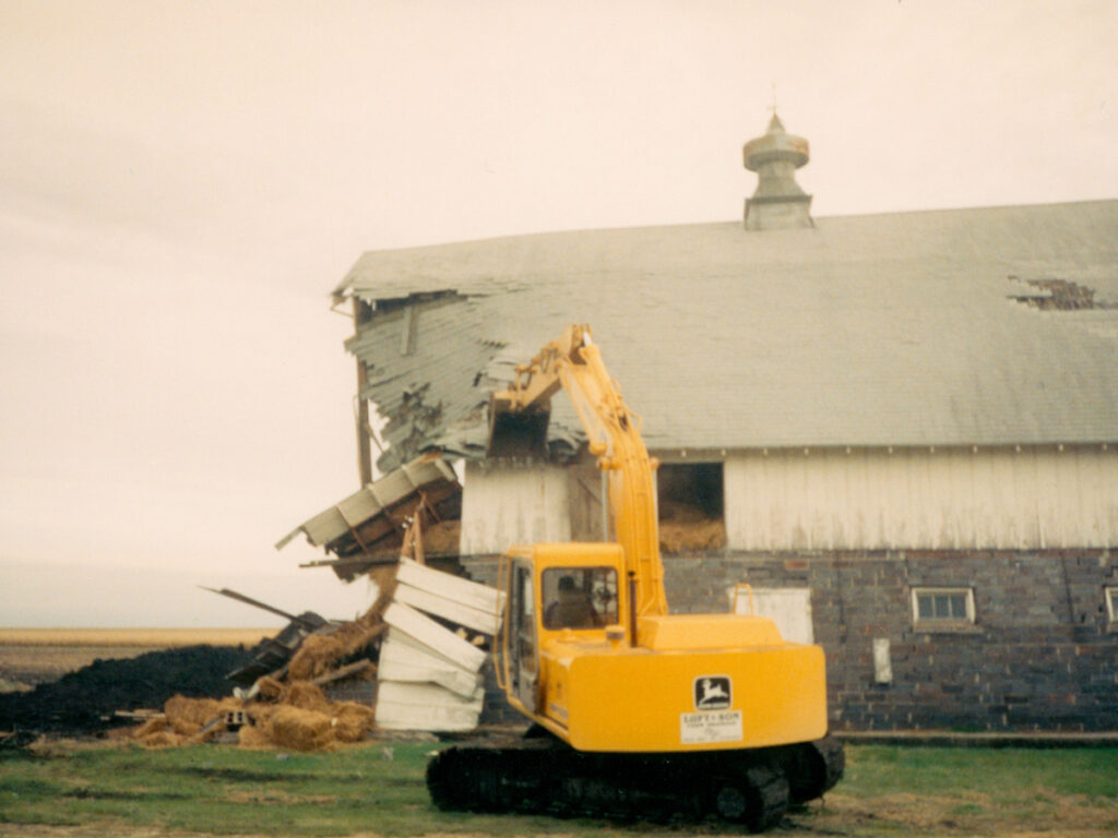 Demolition and site preparation in Iowa by Luft and Sons.