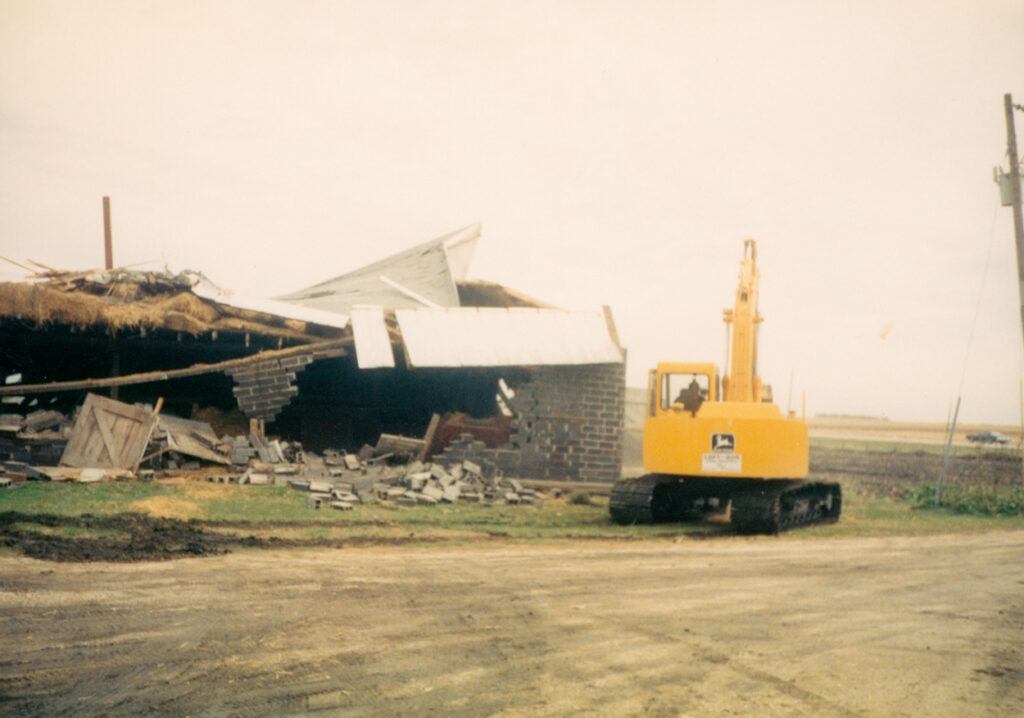 Demolition and site preparation by Luft and Sons.